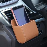 【jw】✜❇✔  Car Outlet Vent Back Tidy Storage Leather Coin Organizer Hanging Holder Automobile Supplies
