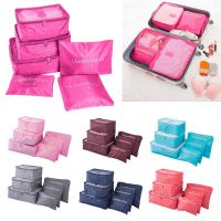 Travel Storage Bag Set for Clothes Tidy Organizer Wardrobe Suitcase Pouch Travel Organizer Bag Case Shoes Packing Cube Bag 6PCS