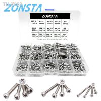 440pcs Hexagon Hex Socket Cup Head M3 M4 M5 Bolts and Nuts Combination 304 Stainless Steel Allen Screws Kit Assortmens