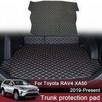 พรมกระโปรงหลังรถหลังแต่งรถแบบกำหนดเองสำหรับโตโยต้า RAV4 XA50 2019-ปัจจุบันกันน้ำหนังไลเนอร์กระบะแผ่นอุปกรณ์เสริม1ชิ้น