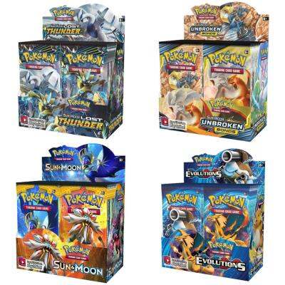 324ชิ้น Pokemon Tcg: Xy Evolutions กล่องบูสเตอร์ปิดผนึกดาบโล่ดาบ &amp; โล่ความมืดนูนเทรดดิ้งการ์ดเกมภาษาอังกฤษข้ามพรมแดน