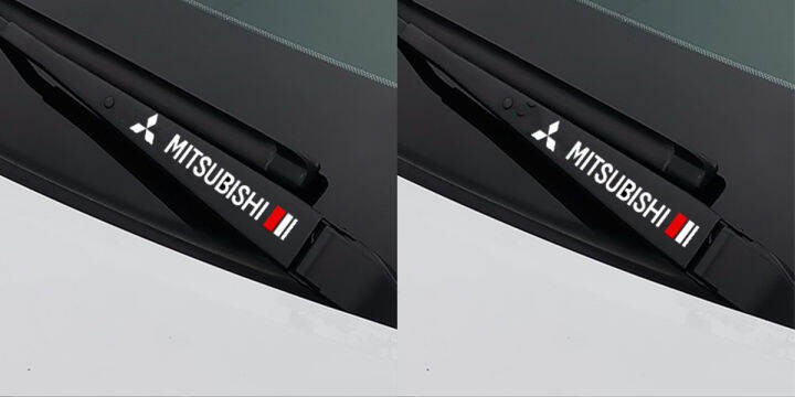 สติกเกอร์ปัดน้ำฝน-mitsubishi-รูปลอกติดกระจกหน้าและหลัง2ชิ้นสำหรับ-mitsubishi-pajero-4-colt-galant-8-lancer-x-outlander