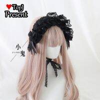 【hot】✶✕▲  elegant hairhoop lace Hair Band  white flowers and black cosplay