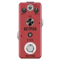 VSN Octpus Octaver Guitar Effect Pedal For Electric Guitars And Bass With True Bypass