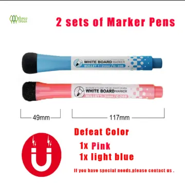 12 Colors Magnetic Dry Erase White Board Mirror Glass Markers Erasable  1.5mm