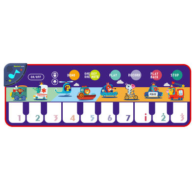 110x36cm Baby Music Toy with Cartoon Animal Voice Keyboard Play Mat Carpet Children Kids Gift Toys Musical Instruments