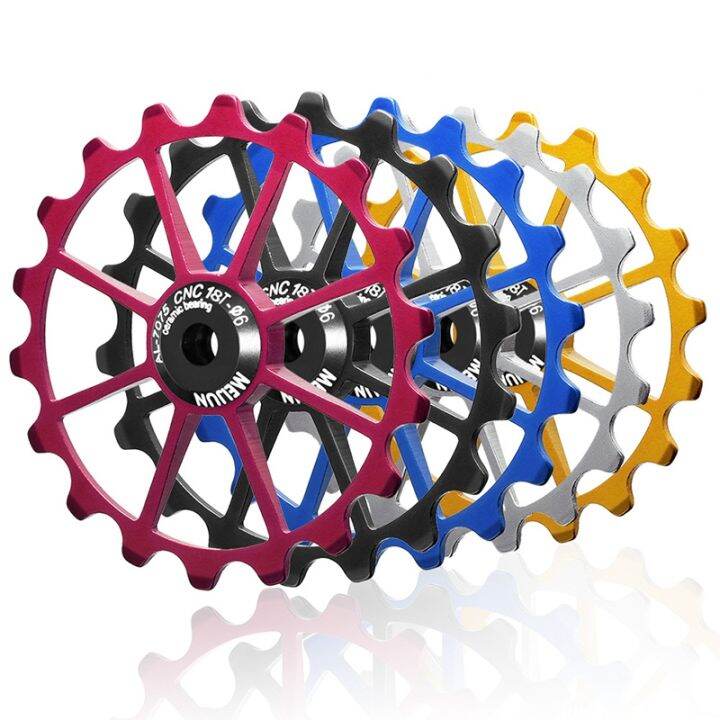 MEIJUN 18T MTB Bicycle Rear Derailleur Jockey Wheel Ceramic Bearing Pulley Road Bike Guide