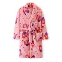 Childrens Robe Autumn And Winter Kids Sleeper Boys And Girls Nightgown Flannel Warm Homewear Bathrobe 4-18Y Children Pajamas