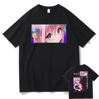 Kaus Gambar Dua Sisi Anime Bocchi The Rock T-Shirt Manga Pria Wanita Vintage Ukuran Besar Longgar Kaus Hitori Goh Grafis S-4XL-5XL-6XL