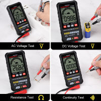 Capacitor Tester Multimeter Digital Professional Smart Voltmeter True RMS AC DC Voltage Ohm HZ Diode Continuity Meter HT124B