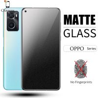 Clear กระจกอย่างหนา Matte สำหรับ OPPO A98 A78 A58 A17K A17 A77 A77s A57 A96 A76 A95 A74 A54 A93 A16 A16K A15s A12 A93 A55 A53 A33 A32 A92 A72 A52 A91 A31 F11 F9 Pro A5s A9 2020 4G 5G 2022 2023