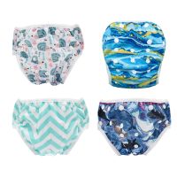 【CC】 Leakproof Diaper Newborn Baby Waist Reusable Nappies Swimwear Boys Printed Diapers