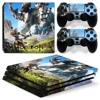 (MQ รูปแบบใหม่) PS4เกมขอบฟ้าเคสสติ๊กเกอร์สกินรูปลอกสำหรับ Ps4โปรคอนโซลและ2ตัวควบคุม PS4กรอบและที่คลุมผิวมืออาชีพ