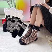 Sox Bow 39;s Girl Ladies Socks Nets Mesh out Hollow Socks.Sexy Fishnet Lace knot Breathable Black Harajuku 39;s Women Streetwear Chic