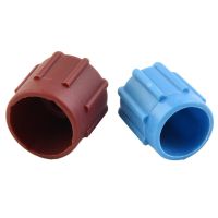 A/C Valve Cap Air Conditioning Valve Core Set 1 Pair Dust Cover Auto High/Low R134a Valve Useful