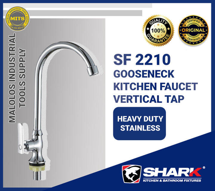 SHARK SF2210 Gooseneck Kitchen Faucet Vertical Tap Lazada PH