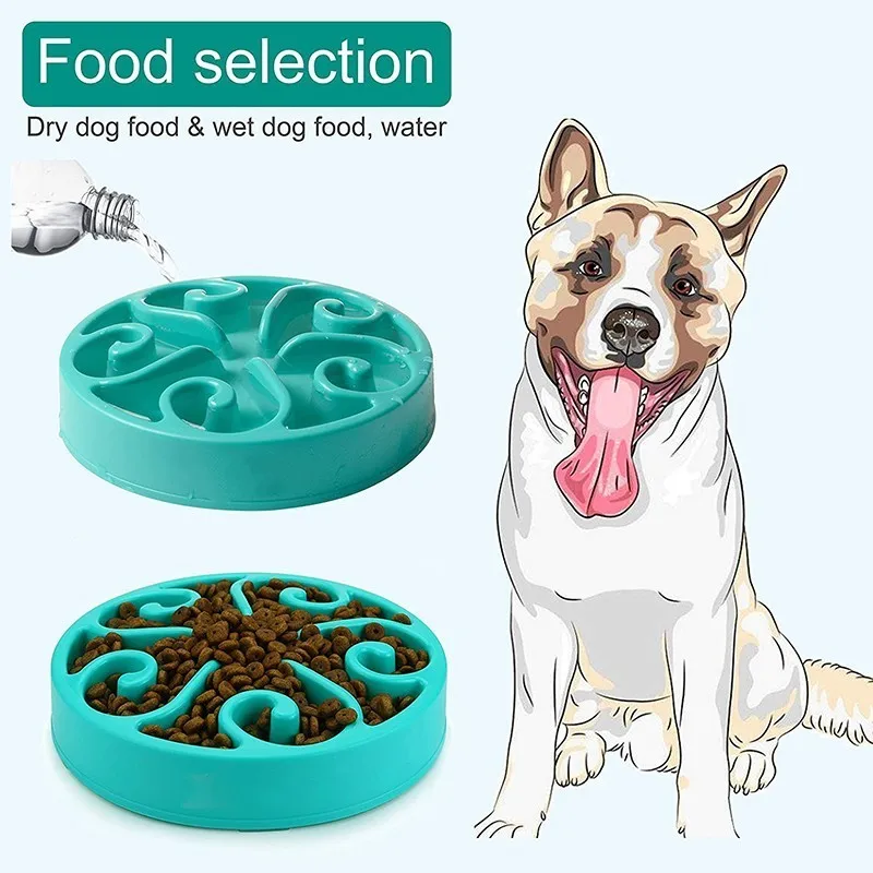 Benepaw Slow Feeder Dog Bowl Nontoxic Removable Pet Slow Eat Dish Nonslip  Diet Control Maze Bowl