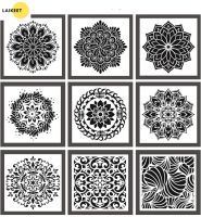 Decorative Pattern Mandala Stencils Pretty Hollow Spray Painting Templates Durable Washable DIY Window Wall Decor Drawing Tools Rulers  Stencils