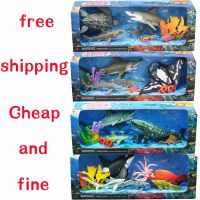 Marine Animal Toy Model Of Movable Joints Good Quality Big Killer Whale Shark Octopus Dolphins Squid Coral Animals