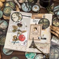 +【】 30 Pcs Vintage Clock Aesthetic Happy Planner Diary Journal Stationery Scrapbooking Stickers Travel Art Supplies