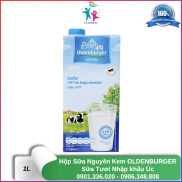 1 Hộp Sữa Oldenburger 1L - Sữa Tươi Nguyên Kem - Nhập khẩu Đức