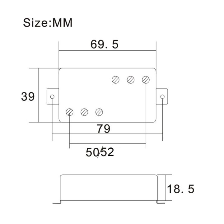 humbucker-pickup-กีต้าร์ไฟฟ้าแบบสองเส้น6รูสำหรับกีต้าร์-lp-สีดำ