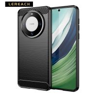 Lereach คาร์บอนไฟเบอร์บางพิเศษเคสสำหรับ Huawei นุ่ม Mate 60, 60 Pro+ TPU แปรงซิลิโคนป้องกันการเคาะเคสมือถือฝาหลัง