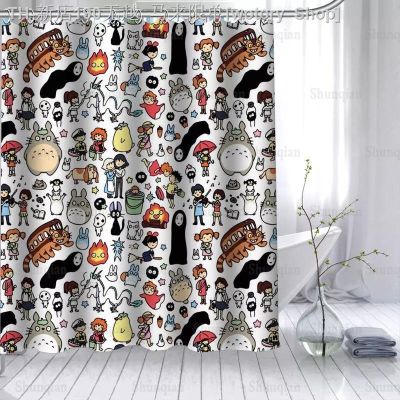 【CW】◈▤♨  New Arrival Anime Shower Curtain Polyester Fabric Defintion Print 12