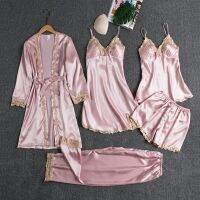 warships paragraphs spring thin pajama set women are five silk nightgown with padding condole ms robe