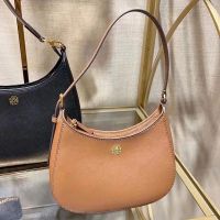 Ready Stock TB BAG European and American genuine leather pebbled armpit bag casual commuting womens bag shoulder bag crossbody crescent bag