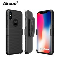 【Great. Cell phone case】 Akcoo Combo Shell สำหรับ iPhone 11 Pro Holster Case พร้อมขาตั้งหมุนคลิปหนีบเข็มขัดสำหรับ iPhone 56S 7 8 Plus XR XS Max Capa