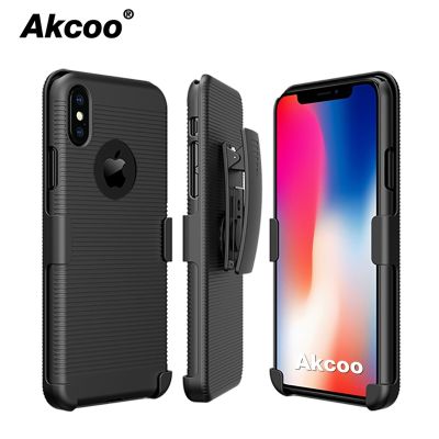 「16- digits」 Akcoo Combo Shell สำหรับ iPhone 11 Pro Holster Case พร้อมขาตั้งในตัวคลิปหนีบเข็มขัดหมุนได้สำหรับ iPhone 56S 7 8 Plus XR XS Max Capa