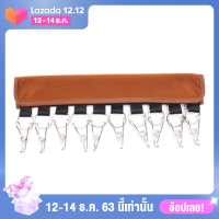 ?【Flash Sale】WUJI ที่แขวนหมวกที่แขวนหมวกที่จัดระเบียบหมวกที่แขวนหมวกที่จัดให้มี10คลิปสำหรับจัดการตู้เสื้อผ้าตะขอแขวนหมวก