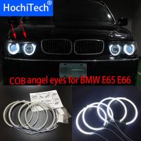 Hochitech สำหรับ Bmw E66 E65 Alpina 745i B7 745li ก่อนปรับโฉม Smd สว่างพิเศษไฟ Led สีขาว2600lm ตานางฟ้า12V ชุดแหวนทรงกลด Drl