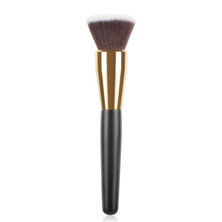 [HOT W] Flat Top Buffing Foundation Brush Gold Soft Synthetic Hair Face