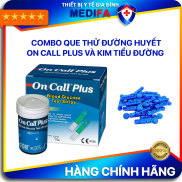 COMBO QUE + KIM Hộp 25 50 que thử đường huyết On Call Plus tặng kèm theo