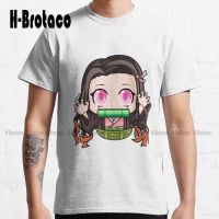 Chibi Classic T-Shirt Demon Slayer Custom Aldult Teen Unisex Digital Printing Tee Shirts Custom Gift Xs-5Xl Unisex New Popular