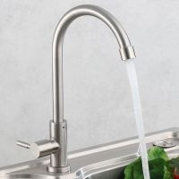 Faucet kitchen faucet hot and cold vegetable basin faucet 304 stainless steel faucet pull-out sink faucet household