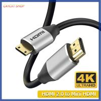 ร้าน CAYCXT 3D วิดีโอวิดีโอสำหรับแล็ปท็อป MP4ความละเอียด4K 1080P สายอะแดปเตอร์ HDMI ไปยังสาย HDMI Mini 2.0 HD