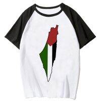 เสื้อยืด Palestine ดีไซน์เสื้อยืดแนวตลกขำขันผู้หญิงมังงะเสื้อผ้าลายตลกหญิง