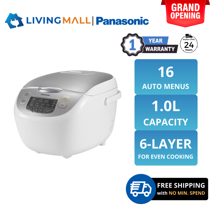 PANASONIC SR-CX108 Jar Rice Cooker 1.0L SR-CX108SSK Auto Menus 6 Layer ...