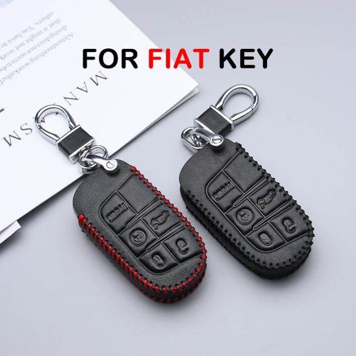 dfthrghd-leather-car-key-case-cover-for-fiat-punto-bravo-palio-linea-freemont-abarth-anti-wear-protective-key-shell-ring-car-accessories