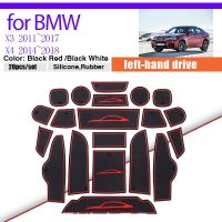 Rubber Pad Dust-proof Mat for BMW X3 F25 X4 F26 2011 2018 Anti-slip Door Groove Cup Pad Gate Storage Slot Interior Sticker Auto