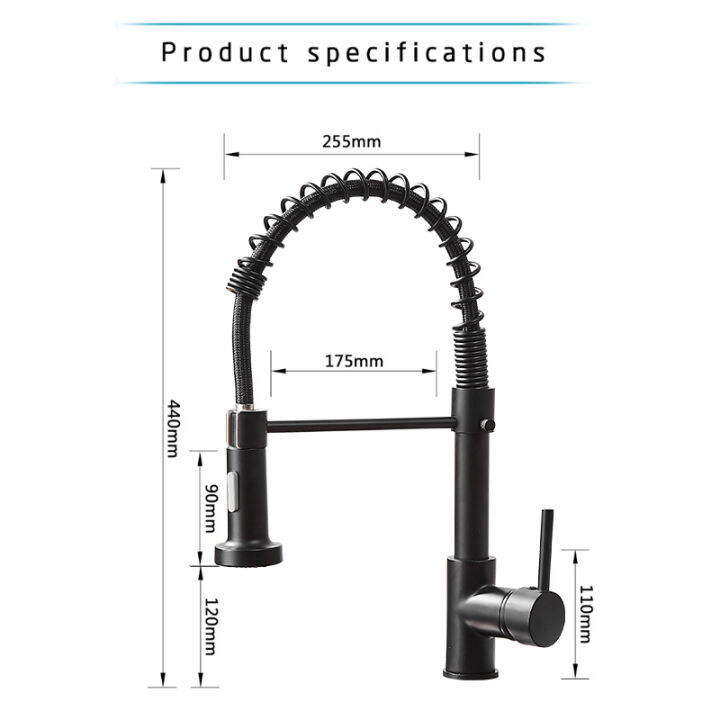 matte-black-kitchen-faucet-deck-mounted-mixer-tap-360-degree-rotation-stream-sprayer-nozzle-kitchen-sink-hot-cold-taps