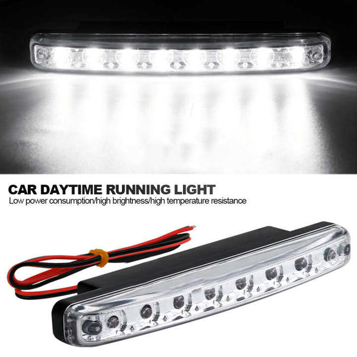 8-led-daytime-running-light-12v-ไฟหน้า-daylight-auto-daytime-running-light-drl-หมอกขับรถหลอดไฟ-singal-โคมไฟทนทาน-universal