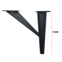 4pcs Black Metal Legs for Furniture 15/17cm Coffee Table Leg Replacement Hardware TV Cabinet Dresser Sofa Support Feet