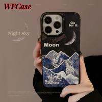 WFCase เคสสำหรับ iPhone 14 Pro Max Plus 13 Pro Max 12 Pro Max 11 Pro Max 8 7 Plus Mini Icebberg Peak Moon เคสโทรศัพท์เจลลี่เคสป้องกัน