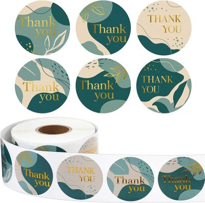 hot！【DT】◎№  1/1.5 Inch 100-500pcs Thank You Sticker Wedding Birthday Baking Labels