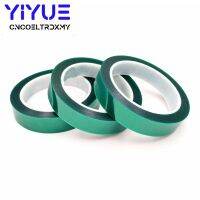 33M x 5/8/10/12/15/20/25MM Green High Temperature Resistant Tape Polyimide PET Tape For Electric Task/grills/powder coating Adhesives Tape