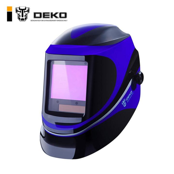 DEKO Super Solar Auto Darkening MIG MMA Electric Welding H--elmet Welder  Cap Welding Lens for Welding Machine